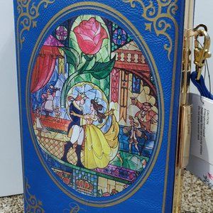 RARE Disney Beauty and the Beast Blue Book Clutch
